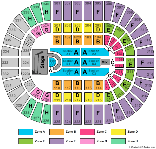 Nassau Veterans Memorial Coliseum AR Rahman Zone Seating Chart
